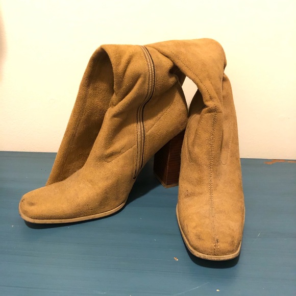 90s vintage Candies faux suede camel boots - Picture 5 of 8